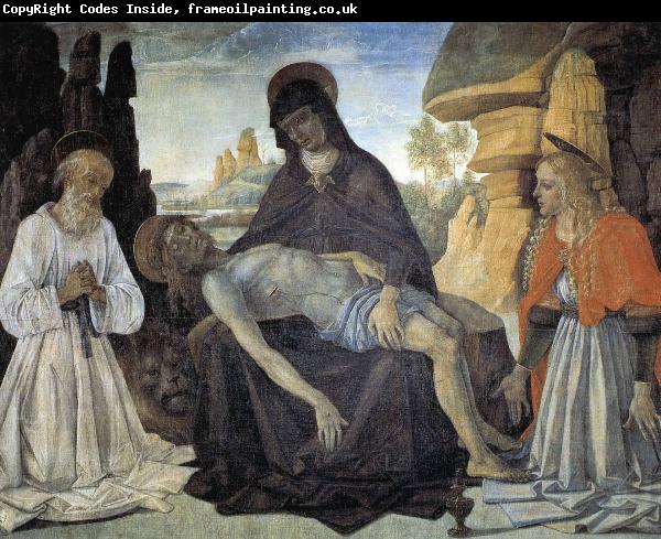Pietro Perugino Pieta con San Girolamo e Santa Maria Maddalena